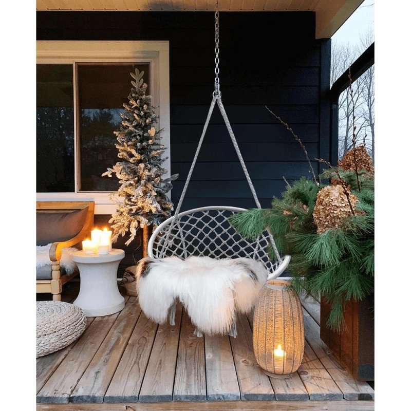 Kondela Závesné kreslo, biela, AMADO 2 NEW