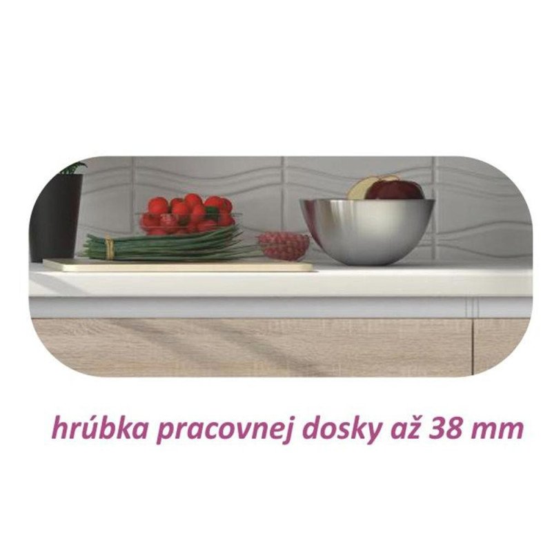 Kondela Dolná skrinka D 80 ZL, dub sonoma/biela, LINE