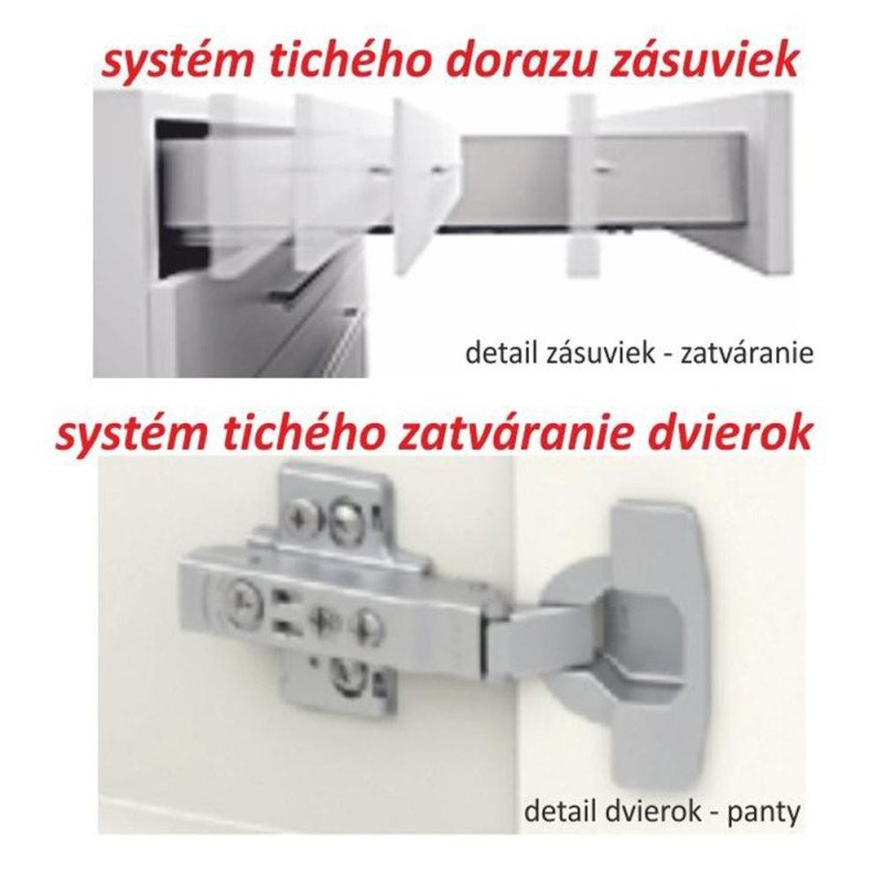 Kondela Dolná skrinka D 80 ZL, dub sonoma/biela, LINE
