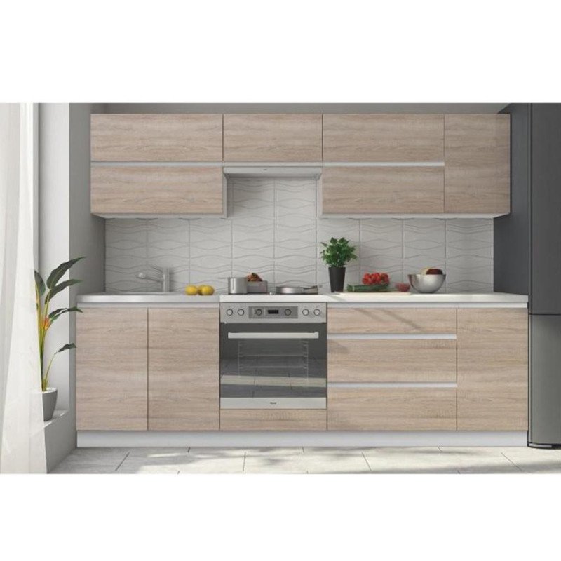 Kondela Horná skrinka G 80 U, dub sonoma/biela , LINE