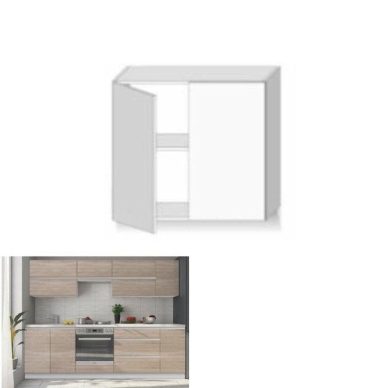 Kondela Horná skrinka G 80, dub sonoma/biela, LINE