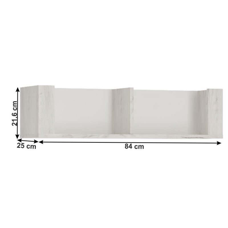 Kondela Polica typ 62, biela craft, ANGEL