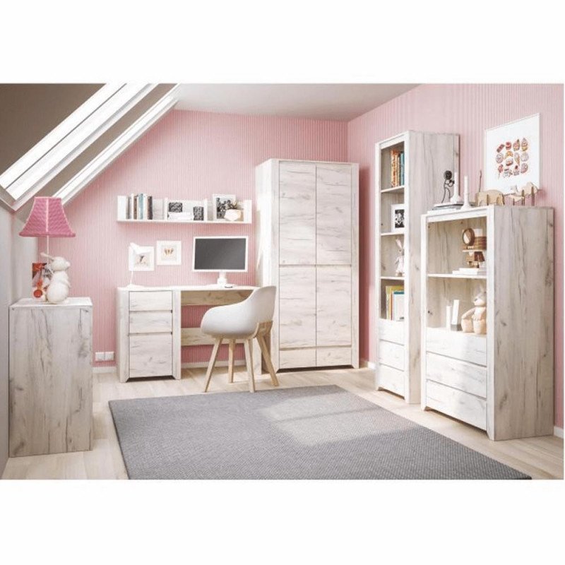 Kondela Polica typ 62, biela craft, ANGEL