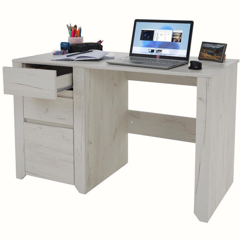 Kondela PC stôl typ 80, biela craft, ANGEL
