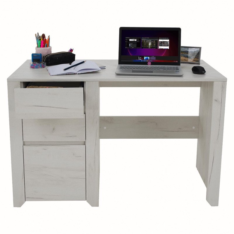 Kondela PC stôl typ 80, biela craft, ANGEL