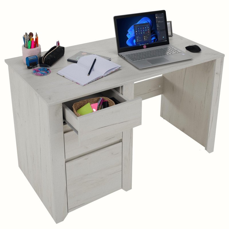 Kondela PC stôl typ 80, biela craft, ANGEL