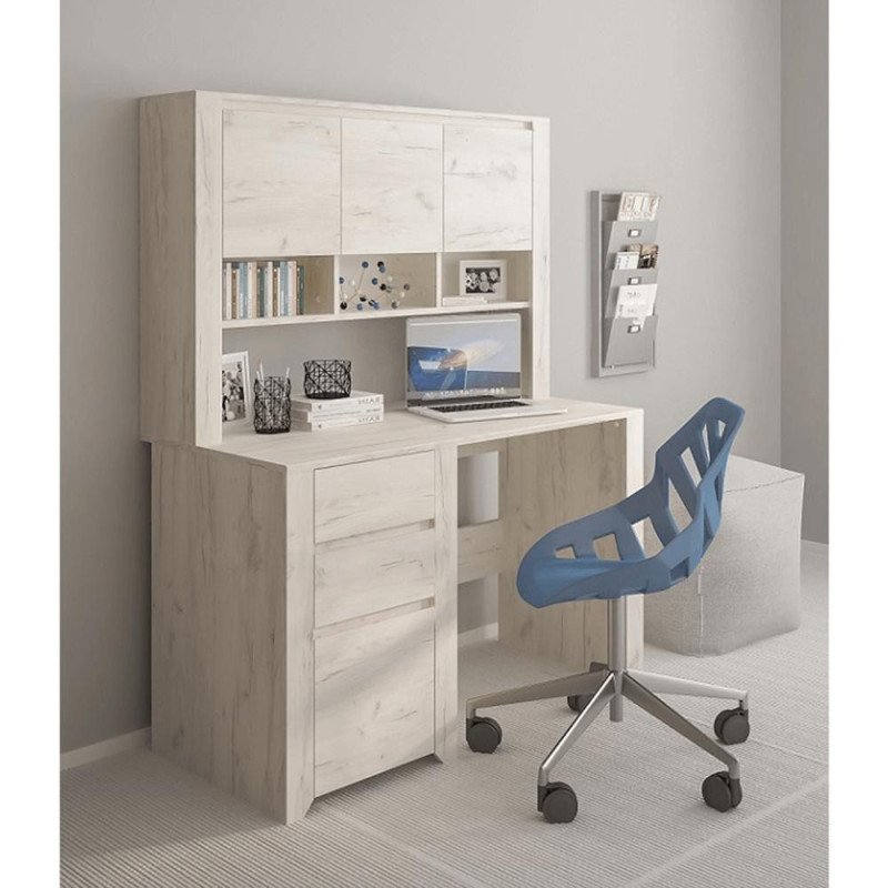 Kondela PC stôl typ 80, biela craft, ANGEL