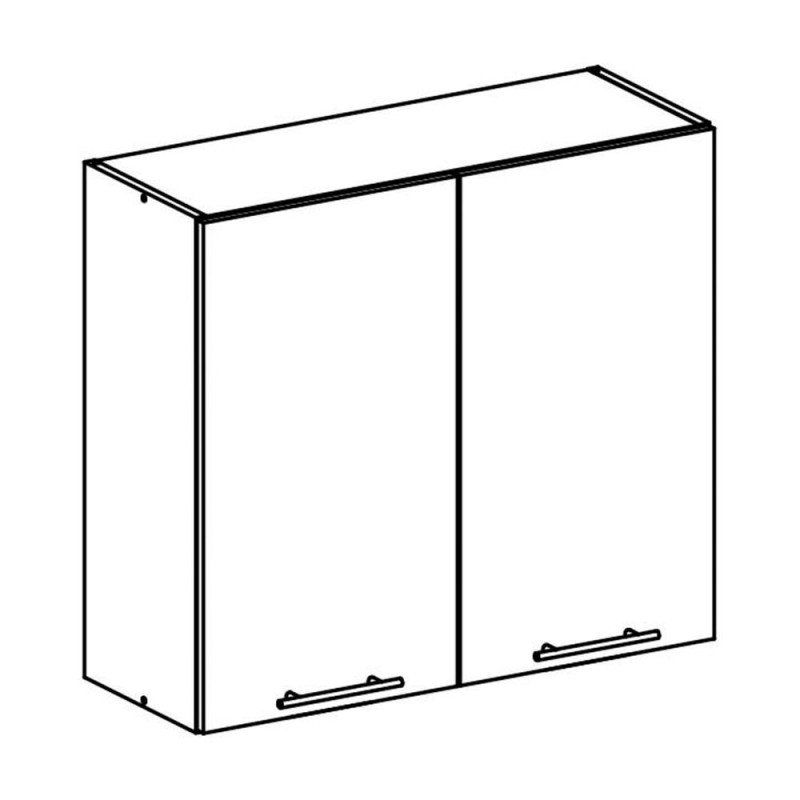 Kondela Horná skrinka, dub sonoma/biela, FABIANA W - 80