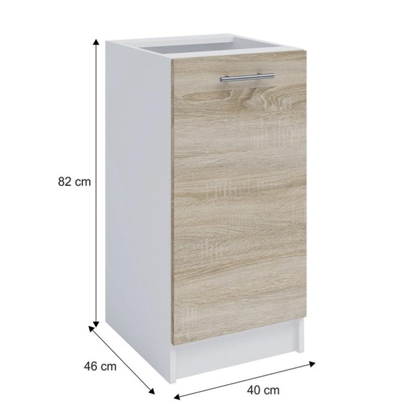 Kondela Dolná skrinka, dub sonoma/biela, FABIANA S - 40