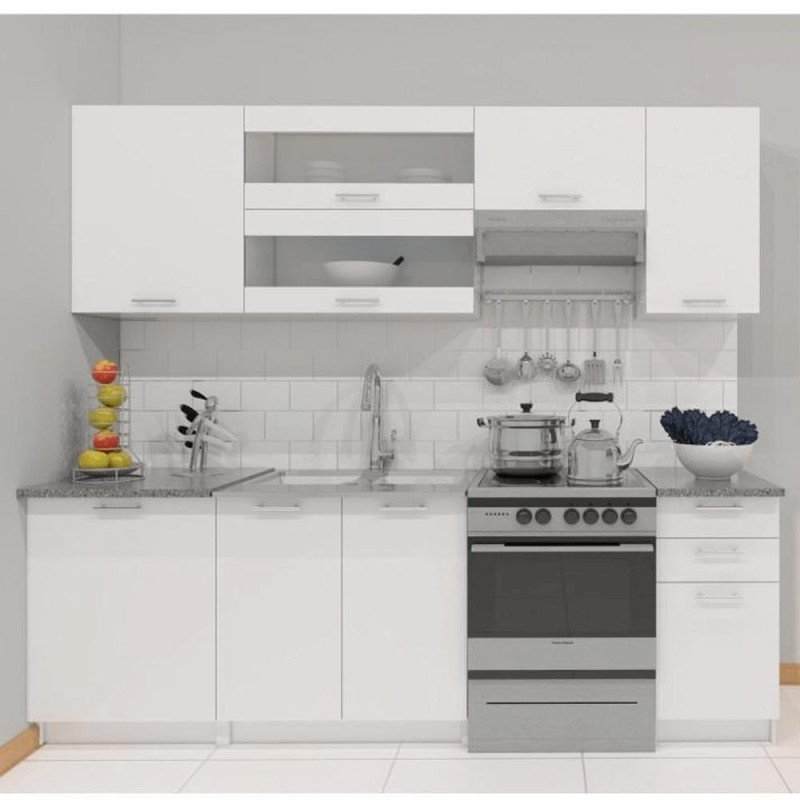 Kondela Spodná kombinovaná skrinka, biela,  FABIANA S-40SZ2