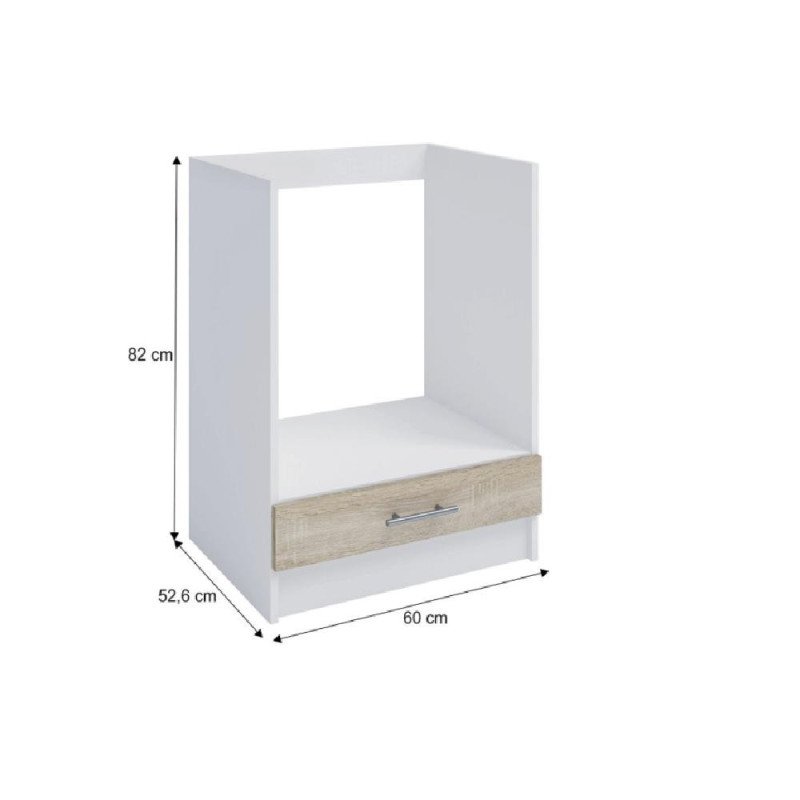 Kondela Dolná skrinka, dub sonoma/biela, FABIANA S - 60KU
