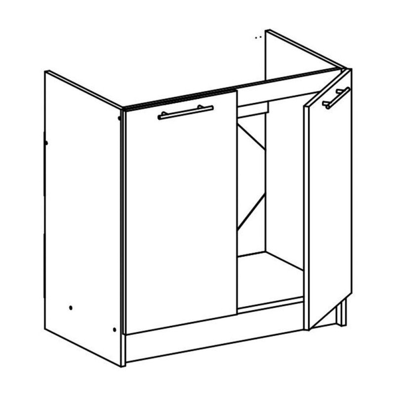 Kondela Dolná skrinka, biela, FABIANA S - 80ZL