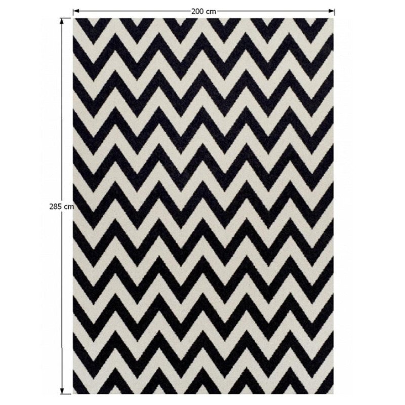 Kondela Koberec, slonovinová/tmavosivá, 200x285, ADISA