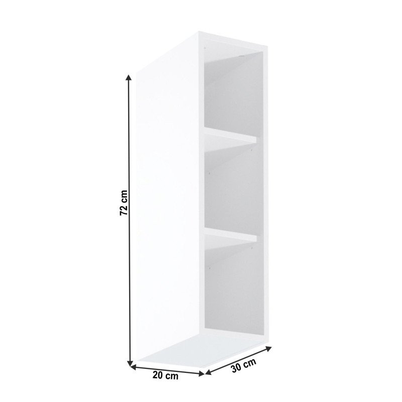 Kondela Horná otvorená skrinka W200, biela, SICILIA