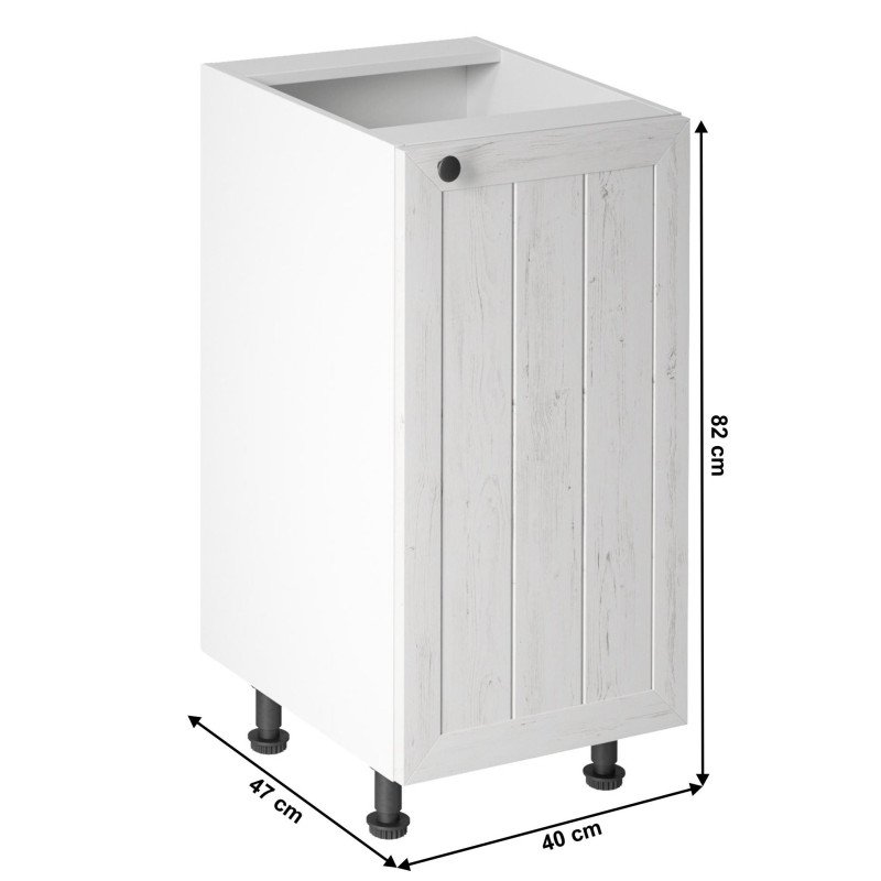 Kondela Dolná skrinka D40, pravá, biela/sosna andersen, PROVANCE