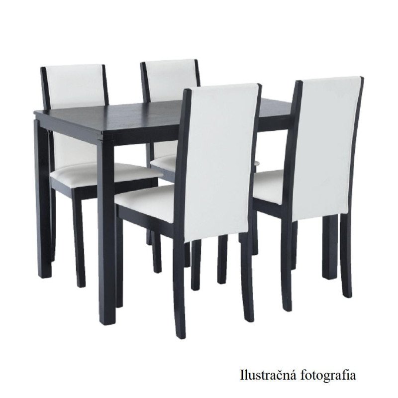 Kondela Jedálenská stolička, wenge/ekokoža biela, VENIS NEW