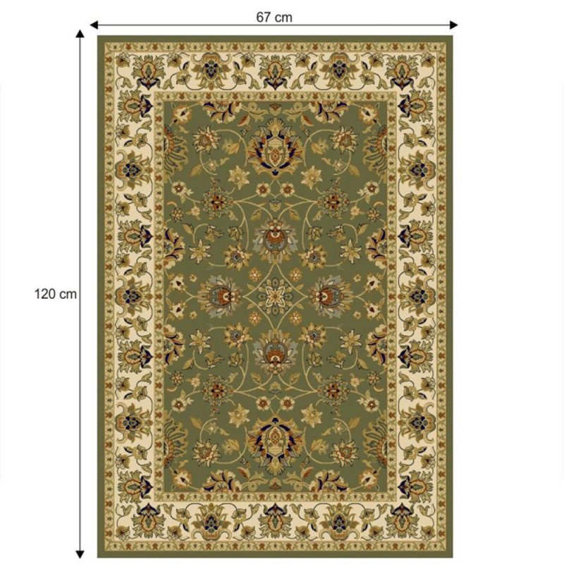 Kondela Koberec, zelená/mix farieb/vzor, 67x120, KENDRA TYP 2