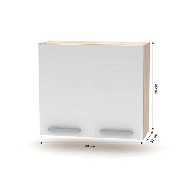 Kondela Kuchynská linka 2,4 m, dub sonoma/biela, NOVA PLUS