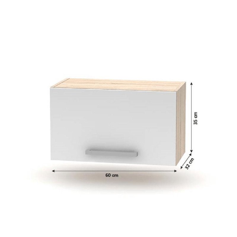Kondela Kuchynská linka 2,4 m, dub sonoma/biela, NOVA PLUS
