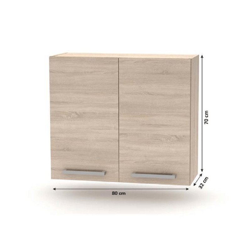 Kondela Kuchynská linka 2,4 m, dub sonoma, NOVA PLUS
