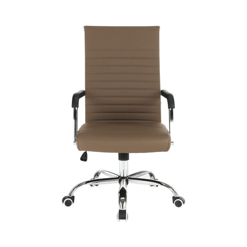 Kondela Kancelárske kreslo, ekokoža/kov, taupe/chróm, FARAN