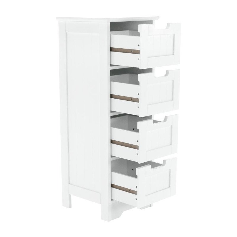 Kondela 4-šuplíková komoda, biela, ATENE TYP 7