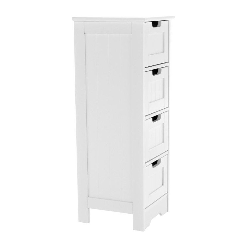 Kondela 4-šuplíková komoda, biela, ATENE TYP 7