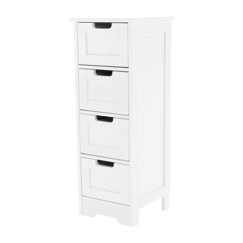 Kondela 4-šuplíková komoda, biela, ATENE TYP 7