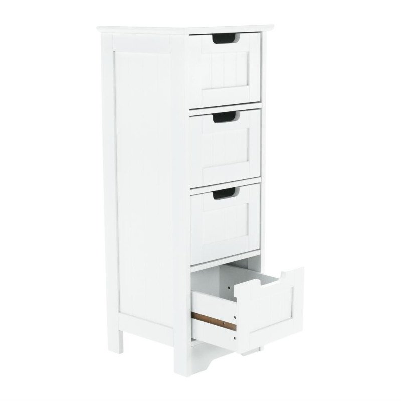 Kondela 4-šuplíková komoda, biela, ATENE TYP 7