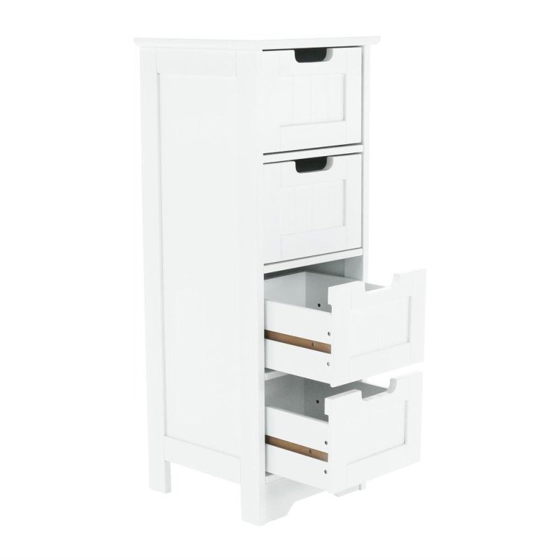 Kondela 4-šuplíková komoda, biela, ATENE TYP 7