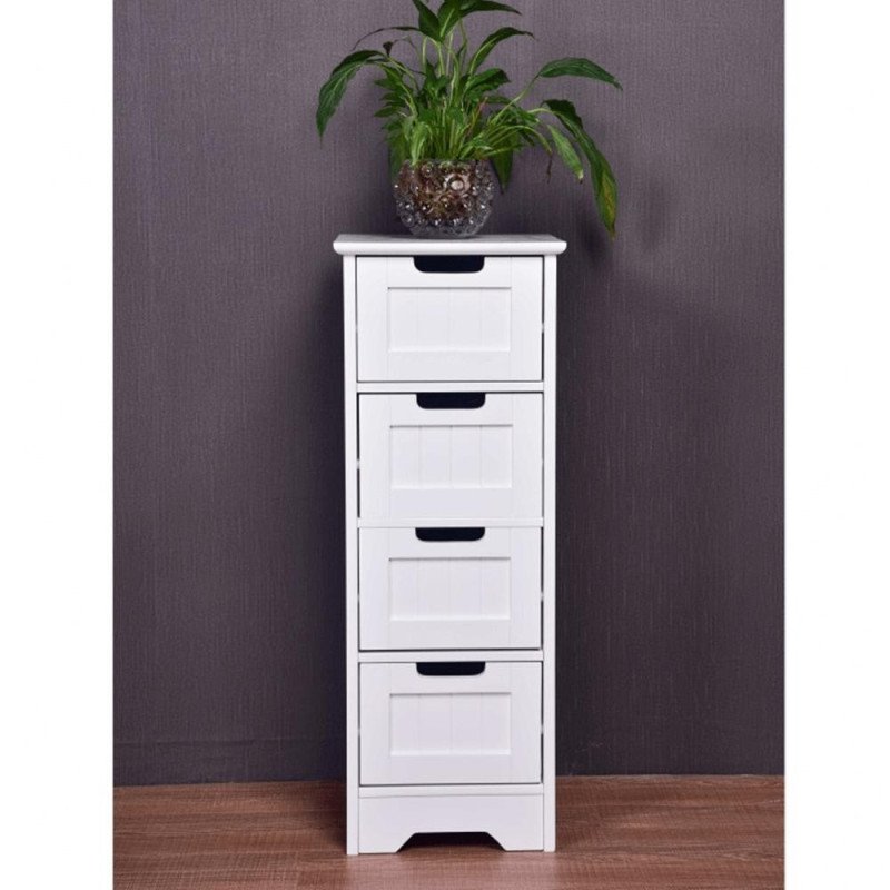 Kondela 4-šuplíková komoda, biela, ATENE TYP 7