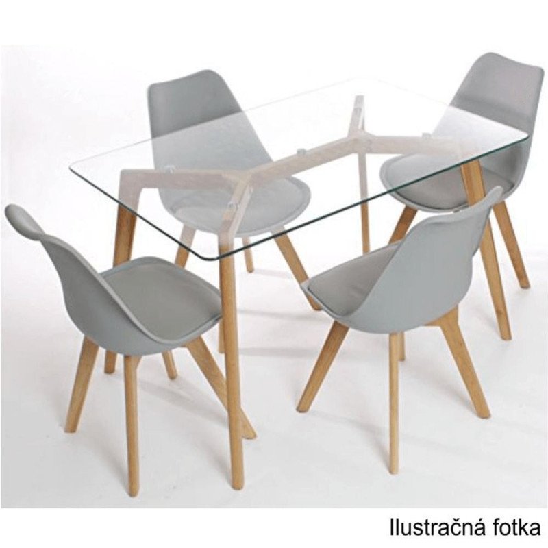 Kondela Stolička, sivá/buk, BALI 2 NEW