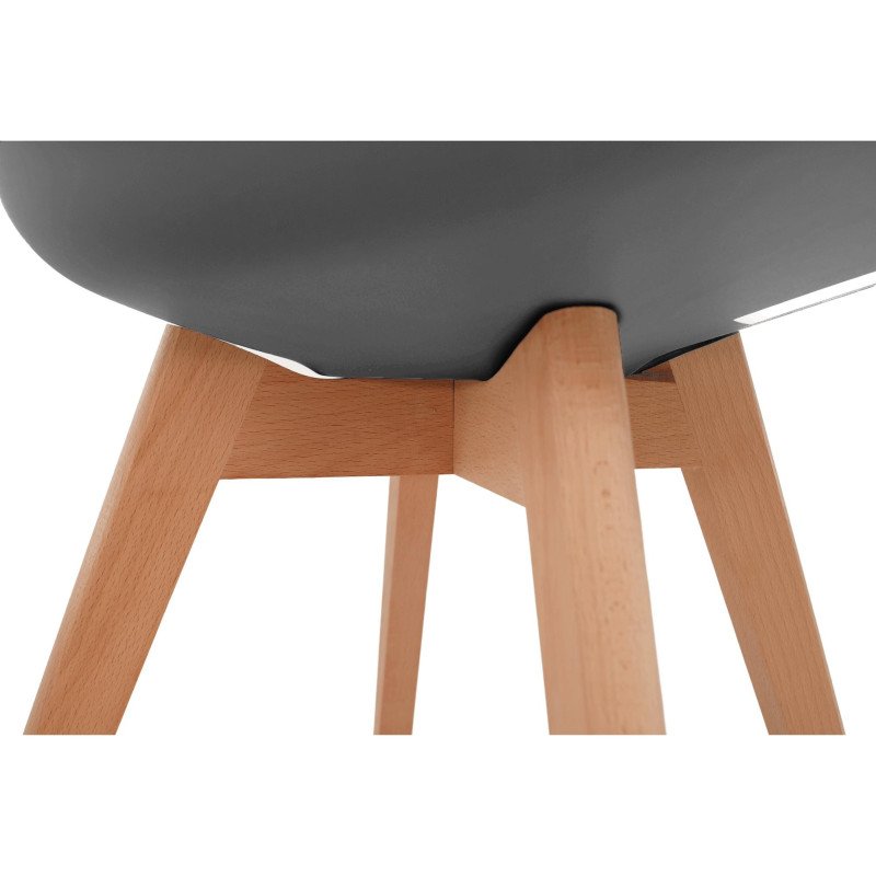 Kondela Stolička, sivá/buk, BALI 2 NEW