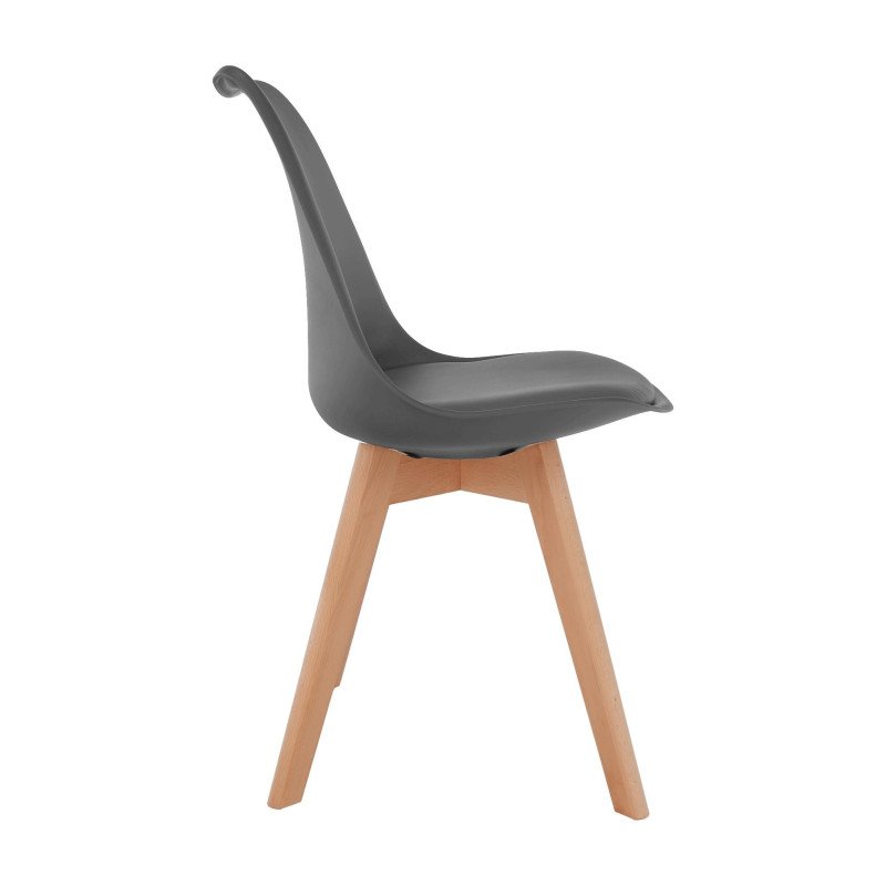 Kondela Stolička, sivá/buk, BALI 2 NEW