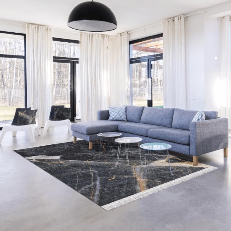 Kondela Koberec, tmavomodrý mramor, 120x180, RENOX TYP 1