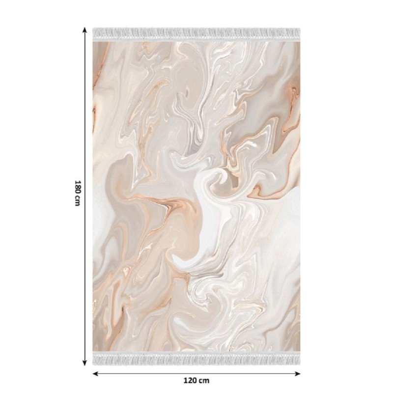 Kondela Koberec, béžová/krémová/biela/vzor, 120x180, RENOX TYP 2