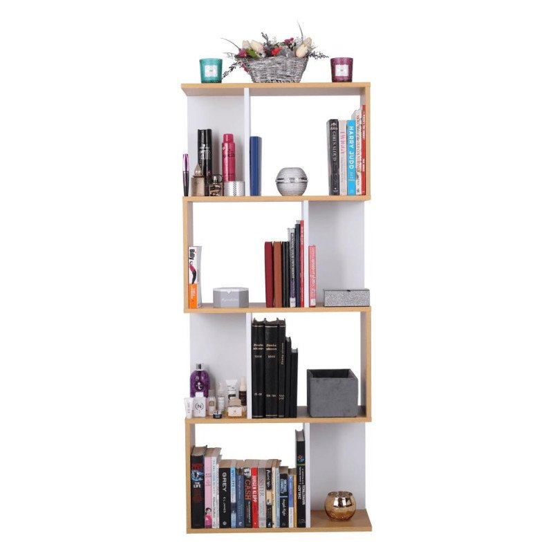 Kondela Regál, borovica/biela, ERDEM NEW TYP 2