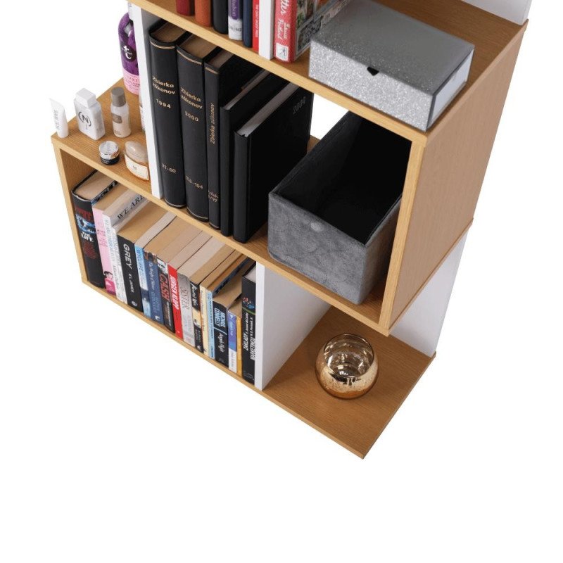 Kondela Regál, borovica/biela, ERDEM NEW TYP 2