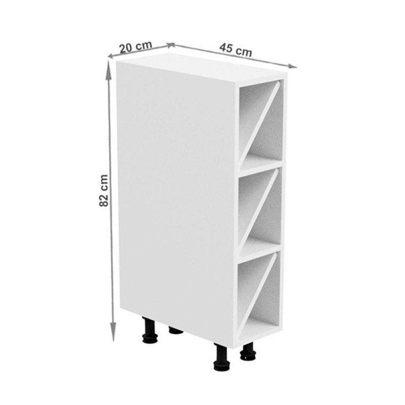 Kondela Spodná skrinka, biela, AURORA D20W