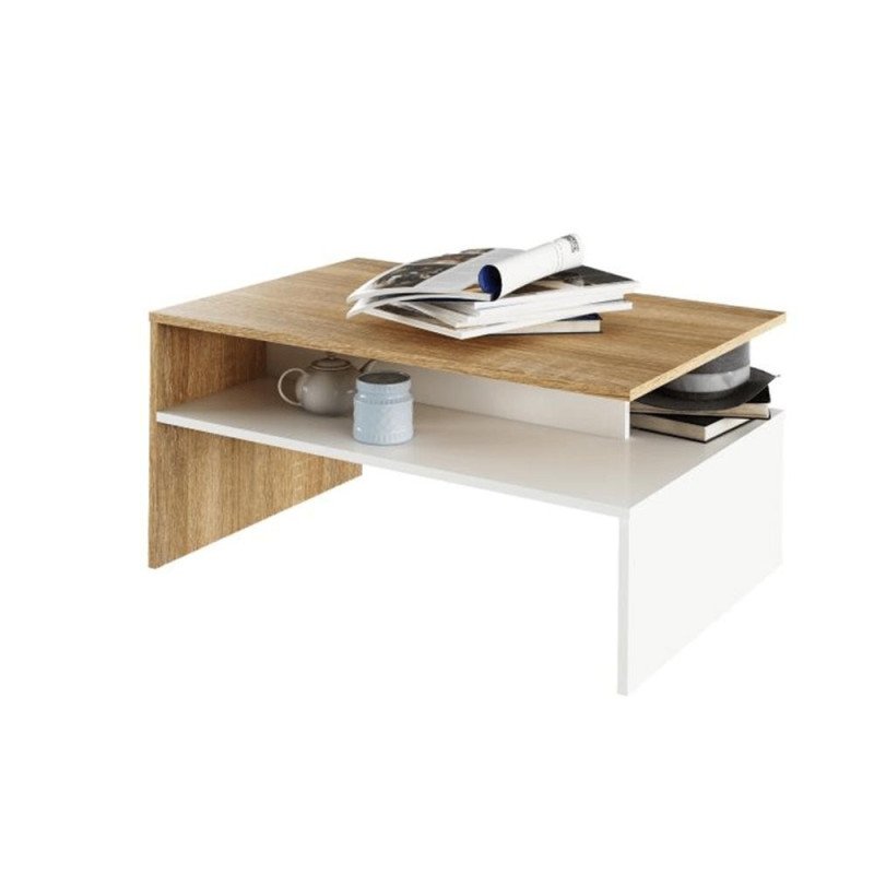 Kondela Konferenčný stolík, dub sonoma/biely, DAMOLI