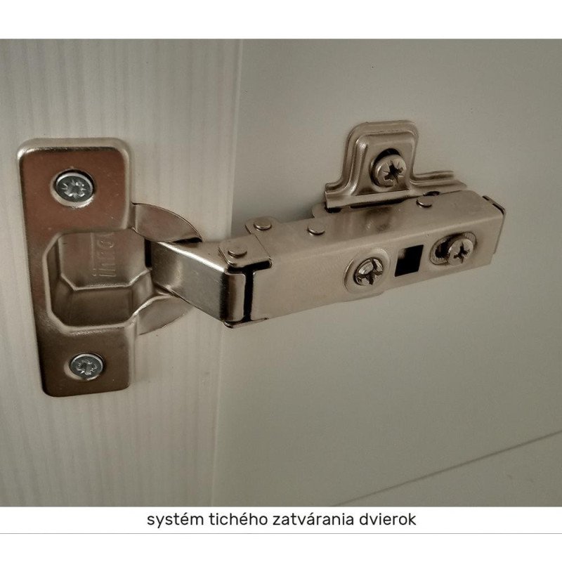 Kondela Potravinová skrinka, biela/sosna andersen, pravá, PROVANCE D60R