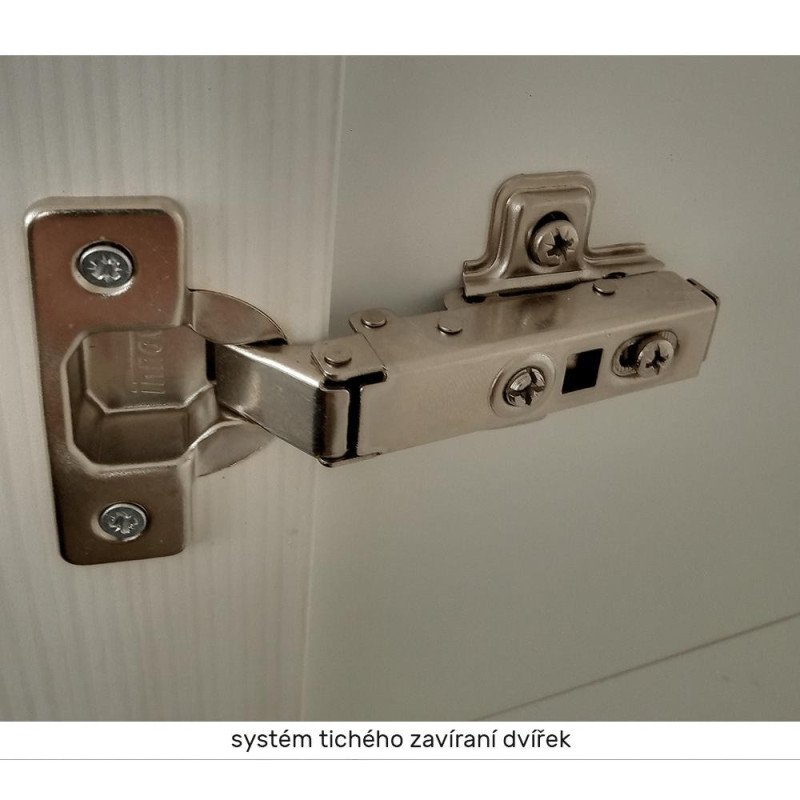 Kondela Potravinová skrinka, biela/sosna andersen, ľavá, PROVANCE D60R