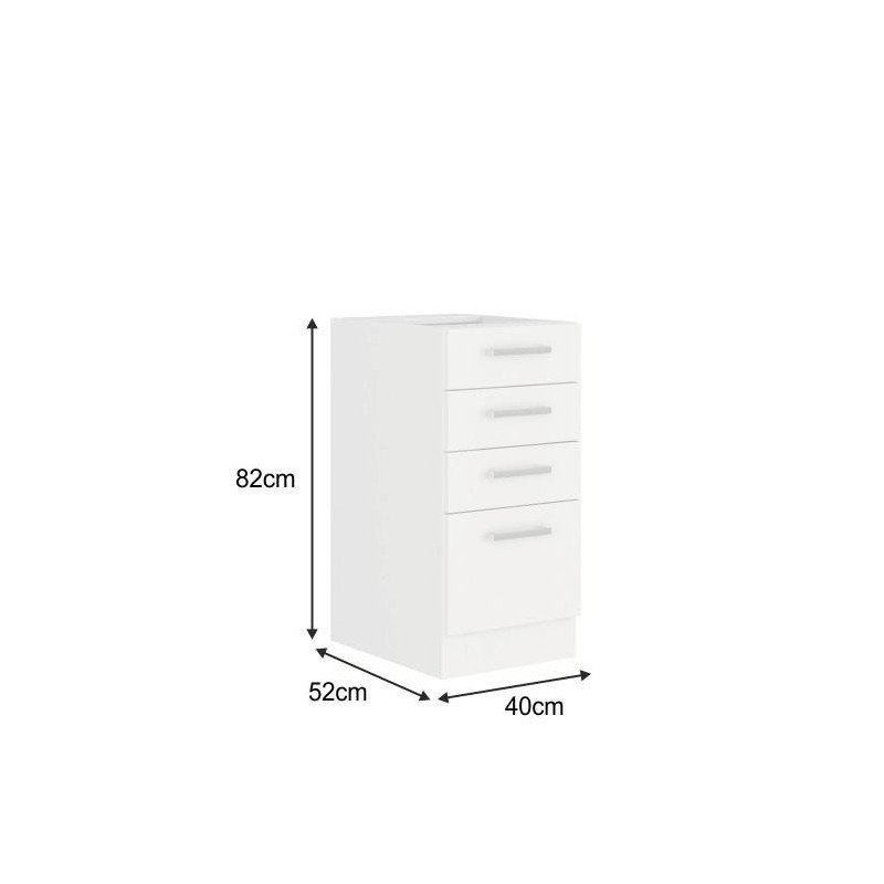 Kondela Spodná skrinka, biela, SPLIT 40 D 4S BB