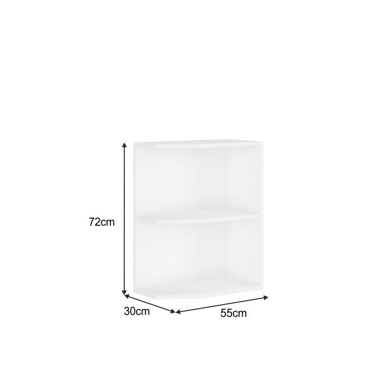 Kondela Spodná rohová skrinka, biela, SPLIT 30 D ZAK BB