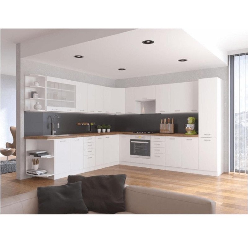 Kondela Rohová horná skrinka, biela, SPLIT 58x58 GN-72 1F