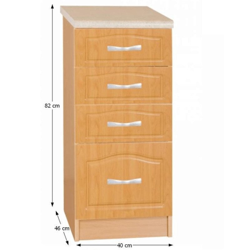 Kondela Kuchynská skrinka, jelša, LORA MDF NEW KLASIK S40SZ4