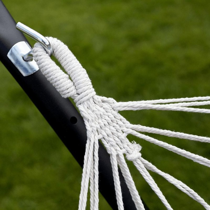 Kondela Hojdacia sieť, sivá/biela, EVANA NEW - single