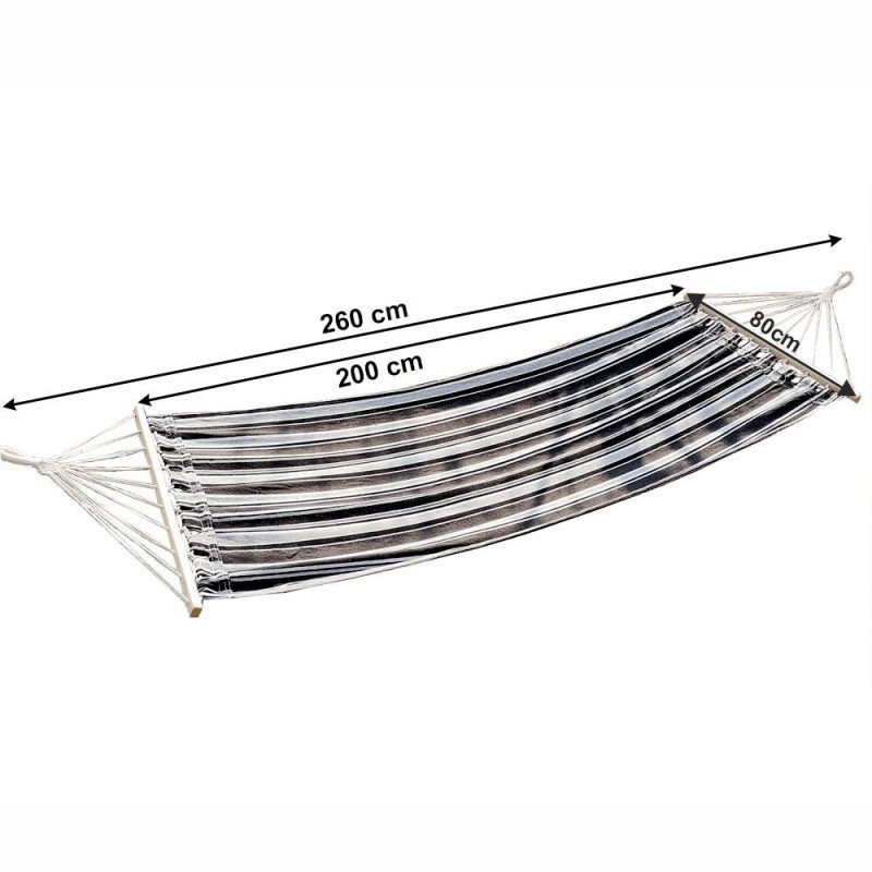 Kondela Hojdacia sieť, sivá/biela, EVANA NEW - single