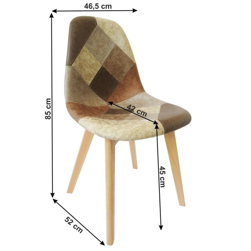 Kondela Jedálenská stolička, patchwork/buk, SALEVA