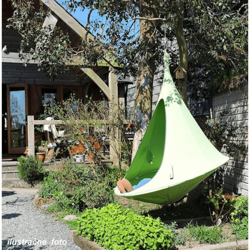 Kondela Závesné hojdacie kreslo, zelená, KLORIN NEW KIDS CACOON HAMMOCK